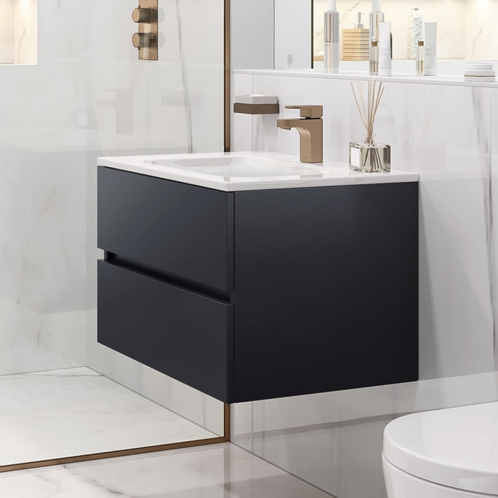 Lifestyle image of Villeroy & Boch Arto Satin Grey 600mm Vanity Unit & Basin